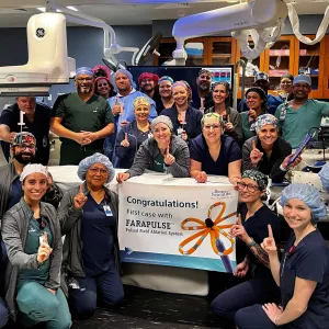 The AdventHealth team led the inaugural Pulse Field Ablation (PFA) procedure in Central Florida on March 14.