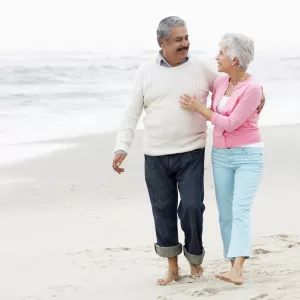 Older couple on the beach