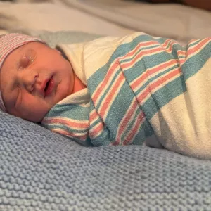 Baby Wesley is the first baby born in 2025 at AdventHealth Sebring! 