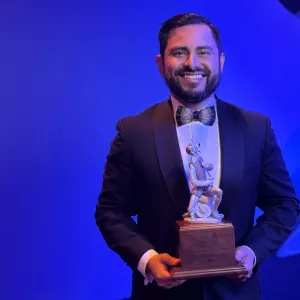 Dr. Joseph Lopez, chief of pediatric head and neck surgery at AdventHealth for Children, was honored with the prestigious Professional of the Year Award at the 27th Annual Don Quijote Awards.