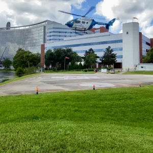 AdventHealth's Flight 1 medical helicopter lands at AdventHealth Orlando