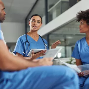 Nurses having a meeting