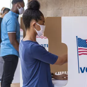 People voting on Election Day.