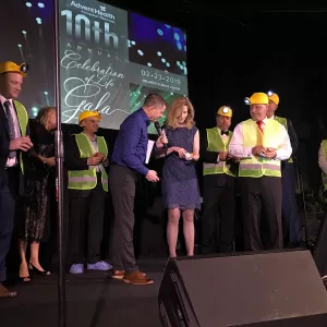 Speakers on stage at the 10th annual Celebration of Life Gala. 