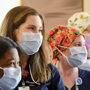 Nurses wearing masks