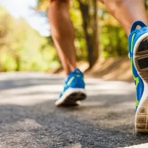 A runner on a trail.