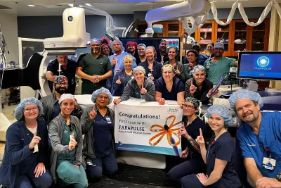 The AdventHealth team led the inaugural Pulse Field Ablation (PFA) procedure in Central Florida on March 14.