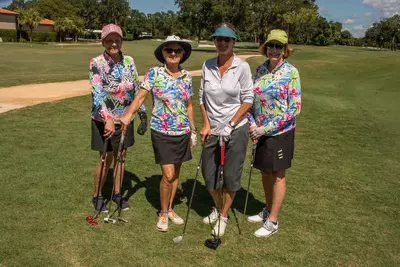 a group at the Early Learning Center Golf Classic Tournament