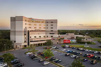 A vast view of AdventHealth North Pinellas and the surrounding area