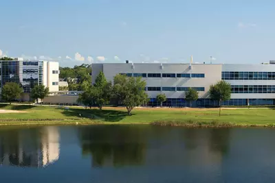 A lakeside view of AdventHealth University