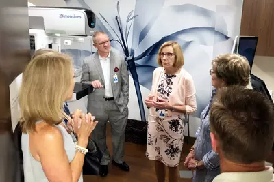 Lanell Jacobs gives a tour of the Edna Owens Breast Center