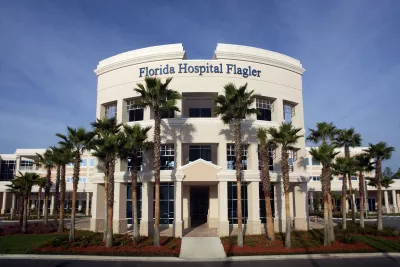 Archival photo of the main building of Florida Hospital Flagler