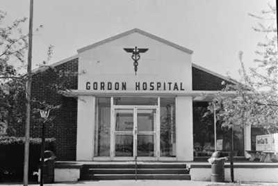 Vintage photo of Gordon Hospital, now AdventHealth Gordon, in Calhoun, Georgia.