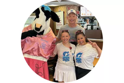 The Chick-Fil-A Cow, Dave Koepsell, Jessica Fairbanks and Aspyn Allen