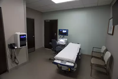 Room with chairs and medical equipment