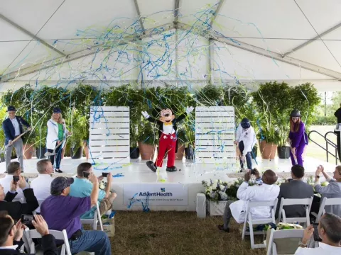 Groundbreaking ceremony AdventHealth ER at FLAMINGO CROSSINGS Town Center 