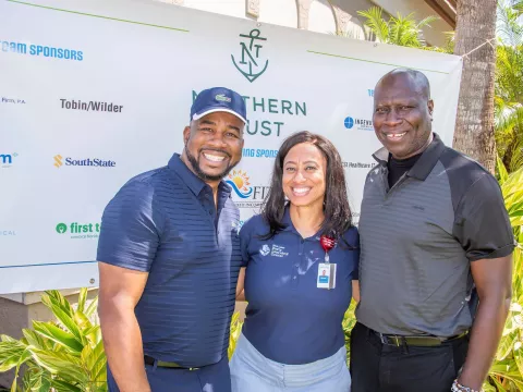 a group at the Early Learning Center Golf Classic Tournament