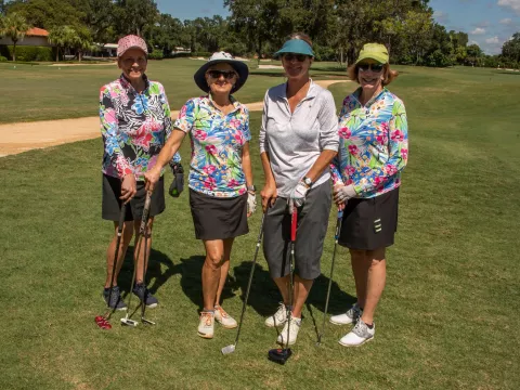 a group at the Early Learning Center Golf Classic Tournament