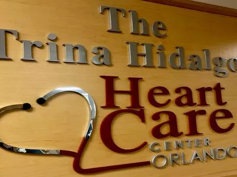 Large sign of the Trina Hidalgo Heart Care Center