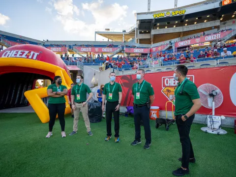 AdventHealth Team Members at a Citrus Bowl Game.