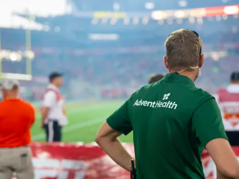 AdventHealth Team Member at a Citrus Bowl Game.