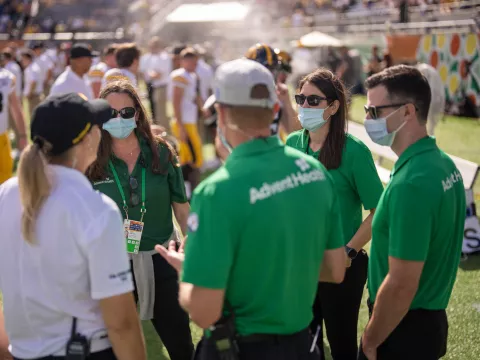 AdventHealth Team Members at a Citrus Bowl Game.