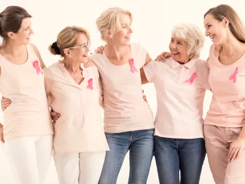 Group of breast cancer survivors.