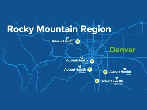 The hospitals are being renamed AdventHealth Avista, AdventHealth Castle Rock, AdventHealth Littleton, AdventHealth Parker and AdventHealth Porter.  