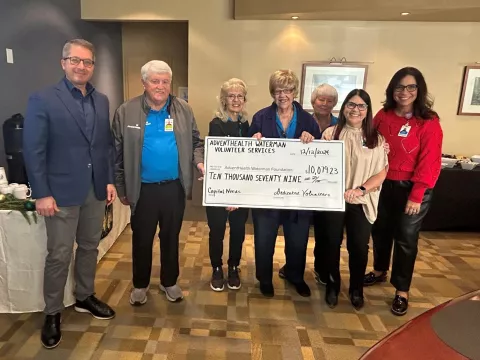 AdventHealth Waterman Volunteers make donation to the AdventHealth Waterman Foundation