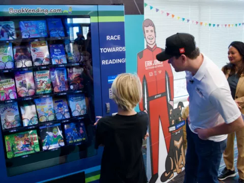 Volusia County Schools & Book vending machine donation (4)