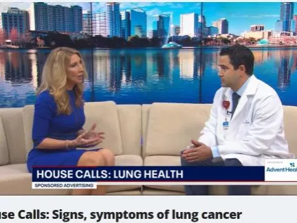 Dr. Christian on FOX35 talking about lung health.