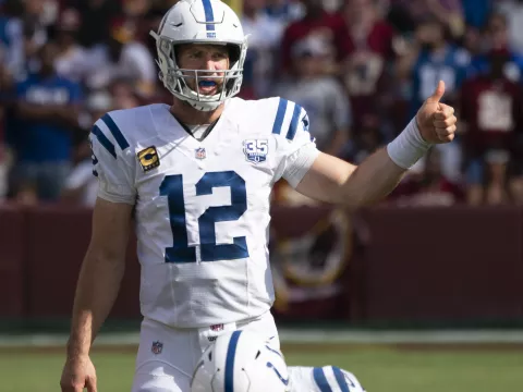 Andrew Luck during a football game