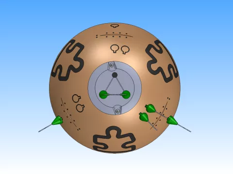 Top view of a robotic surgery training model