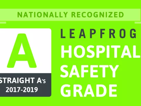 AdventHealth Hendersonville Nationally Recognized With An ‘A’ For the Fall 2019 Leapfrog Hospital Safety Grade