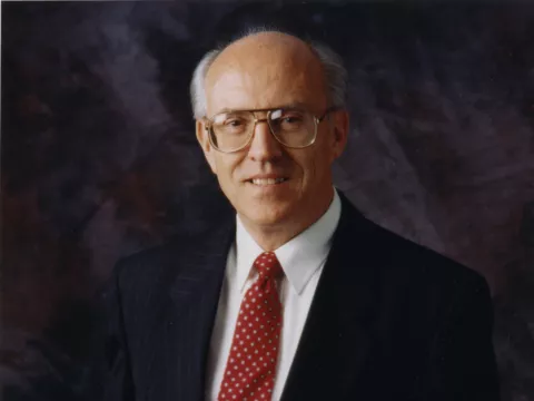 Portait of Mardian J. Blair, a former CEO of Adventist Health System, which is now AdventHealth.