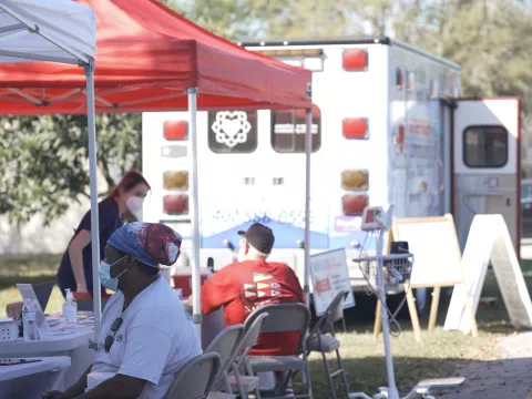 Mars Hill Community Resource Spot mobile health clinic location.