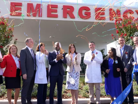 AdventHealth and community leaders cut the ribbon on the new AdventHealth Millenia ER.