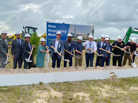 AdventHealth, Pasco County and state leaders break ground on the new AdventHealth Meadow Pointe ER on Tuesday, July 9.