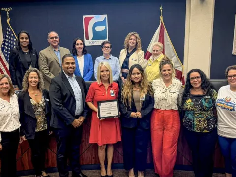 While this partnership is new, AdventHealth Palm Coast was recognized by the Flagler School Board with a thank you certificate: “In appreciation for outstanding dedication and valuable contributions to the success and growth of young adults” during disability awareness month.