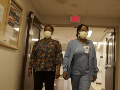 Sisters come full circle, returning to the hospital where they were born.