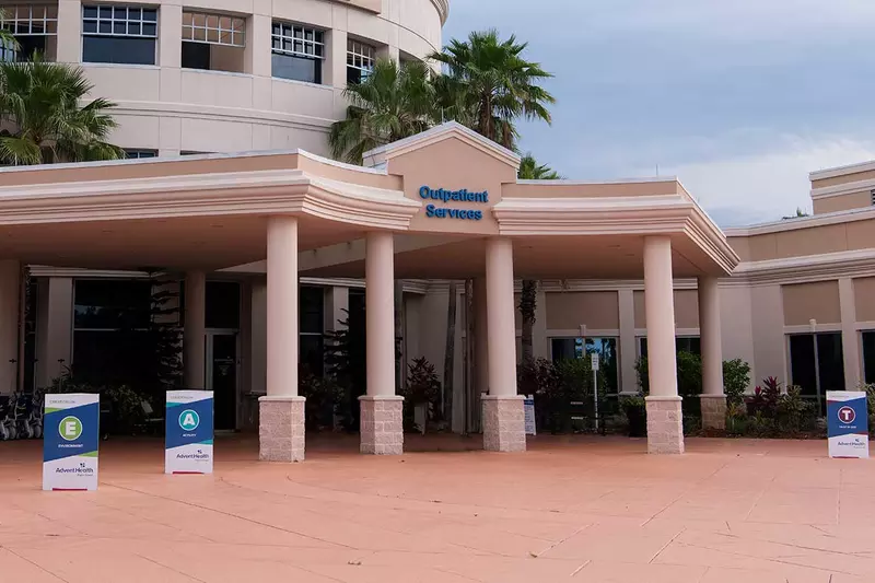 The "Outpatient Services" entrance at AdventHealth Palm Coast