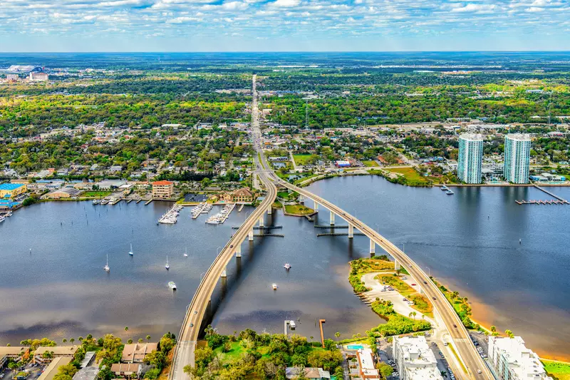 Aerial View of Daytona and Port Orange