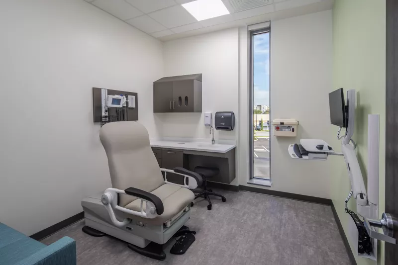 Examination Room in AdventHealth Care Pavilion Central Pasco.