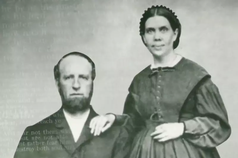 Old photo of James and Ellen White