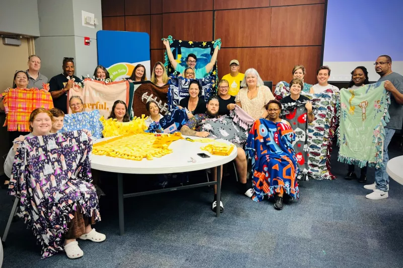Volunteers Come Together for Pediatric Patients with Blake’s Blankets at AdventHealth Tampa