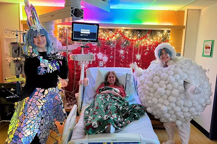 The Ice Queen and the Snowball spent time with children who are in the hospital, bringing holiday cheer to those who need it most. 