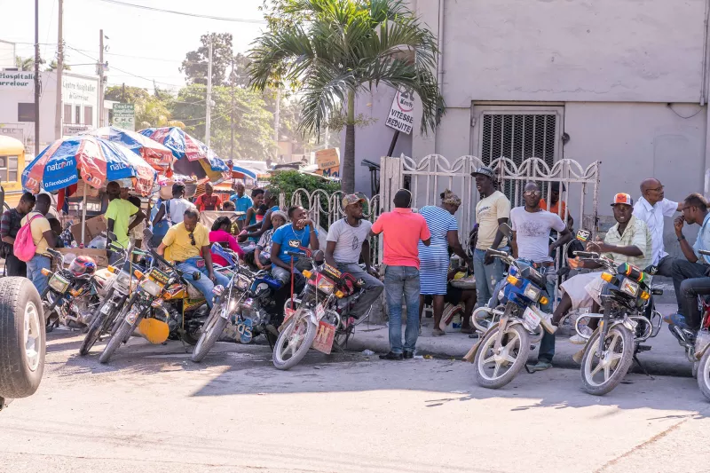 Men on Bikes in Haiti