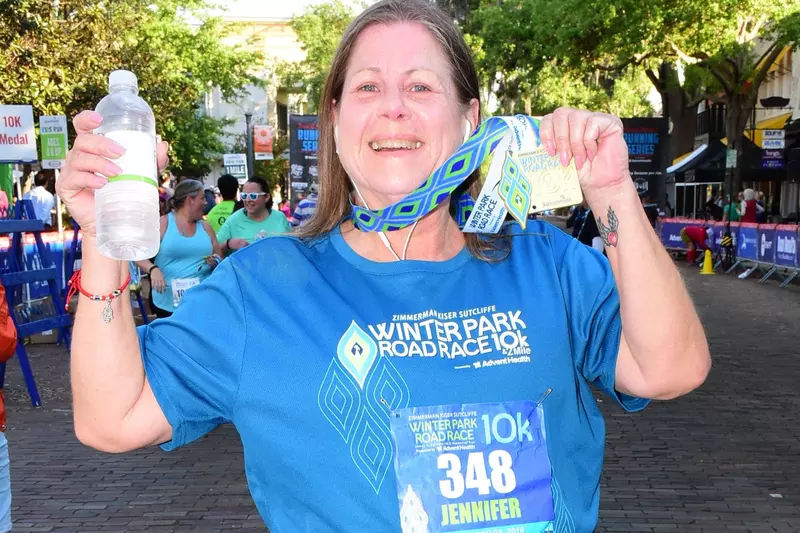 Jennifer Gouaux after a race