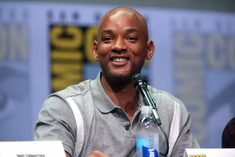 Actor Will Smith promotes his new film at Comic Con