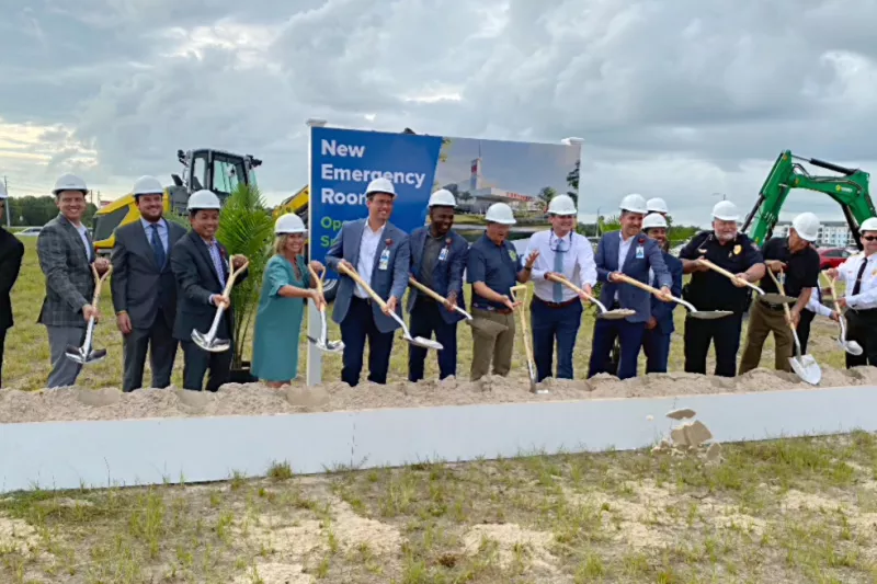 AdventHealth, Pasco County and state leaders break ground on the new AdventHealth Meadow Pointe ER on Tuesday, July 9.
